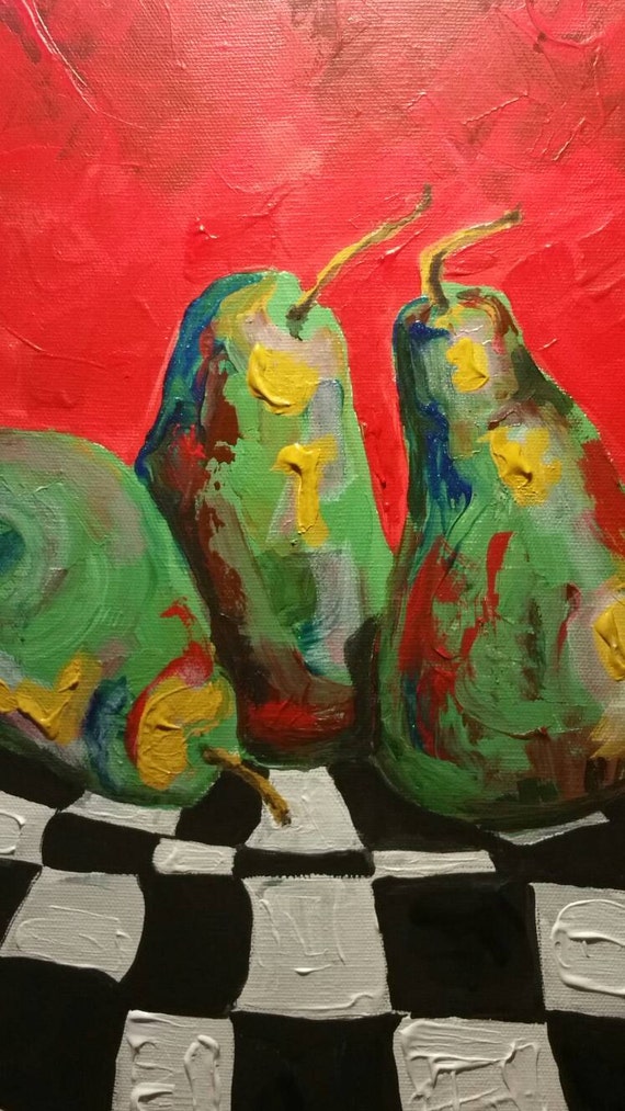 Free Shipping Original Acrylic Painting 16 x 16 x 3 by EtsyLoft