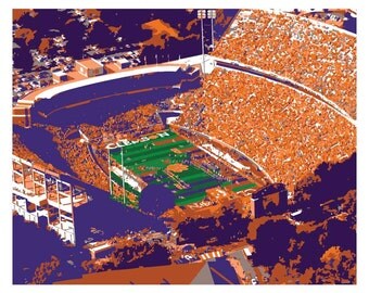 Clemson University Memorial Stadium Print, Canvas Print, Clemson Tigers, Man Cave, Father's Day, Graduation, Groomsman, Clemson Wall Art