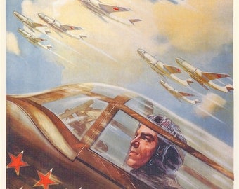 Cold War Soviet Air Force Poster A3 Reprint