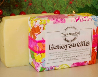Honeysuckle Soap, Cold Process Soap, Vegan Soap