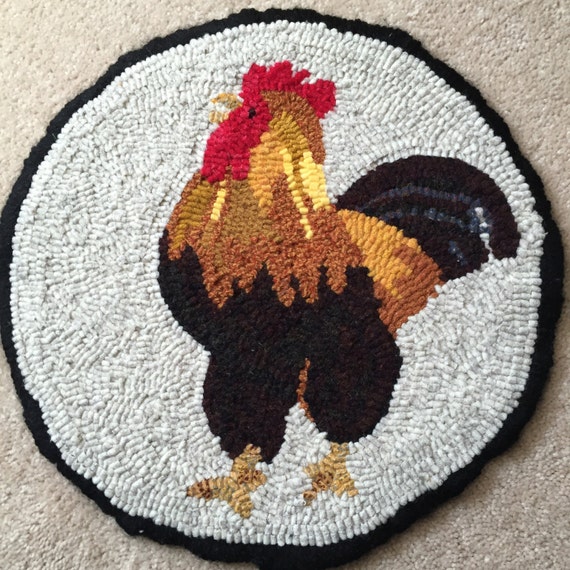 Rug hooking pattern Rooster rug hooking by twocatsanddoghooking
