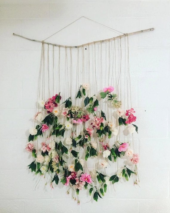 Boho Floral Wall Hanging by AUTUMNanIVY on Etsy