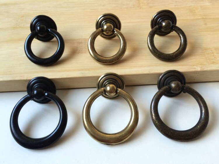 Drop Ring Drawer Pull Knobs Dresser Knob Pulls by ARoseRambling