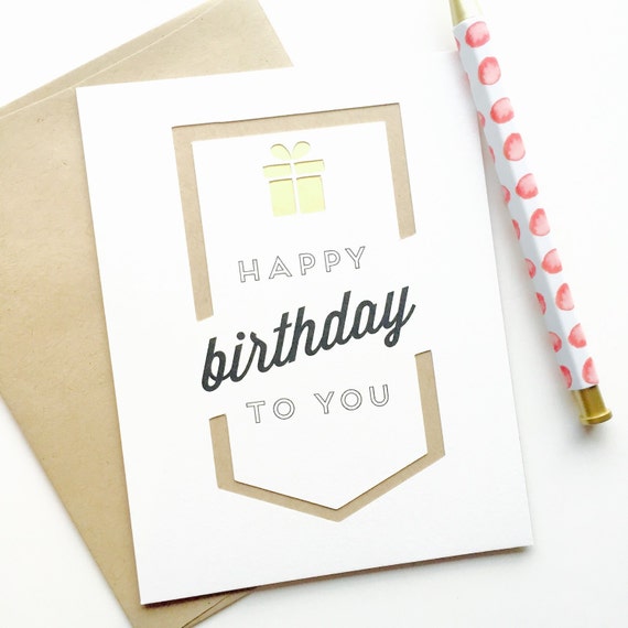Happy Birthday Greeting Card by JustSimplyL on Etsy