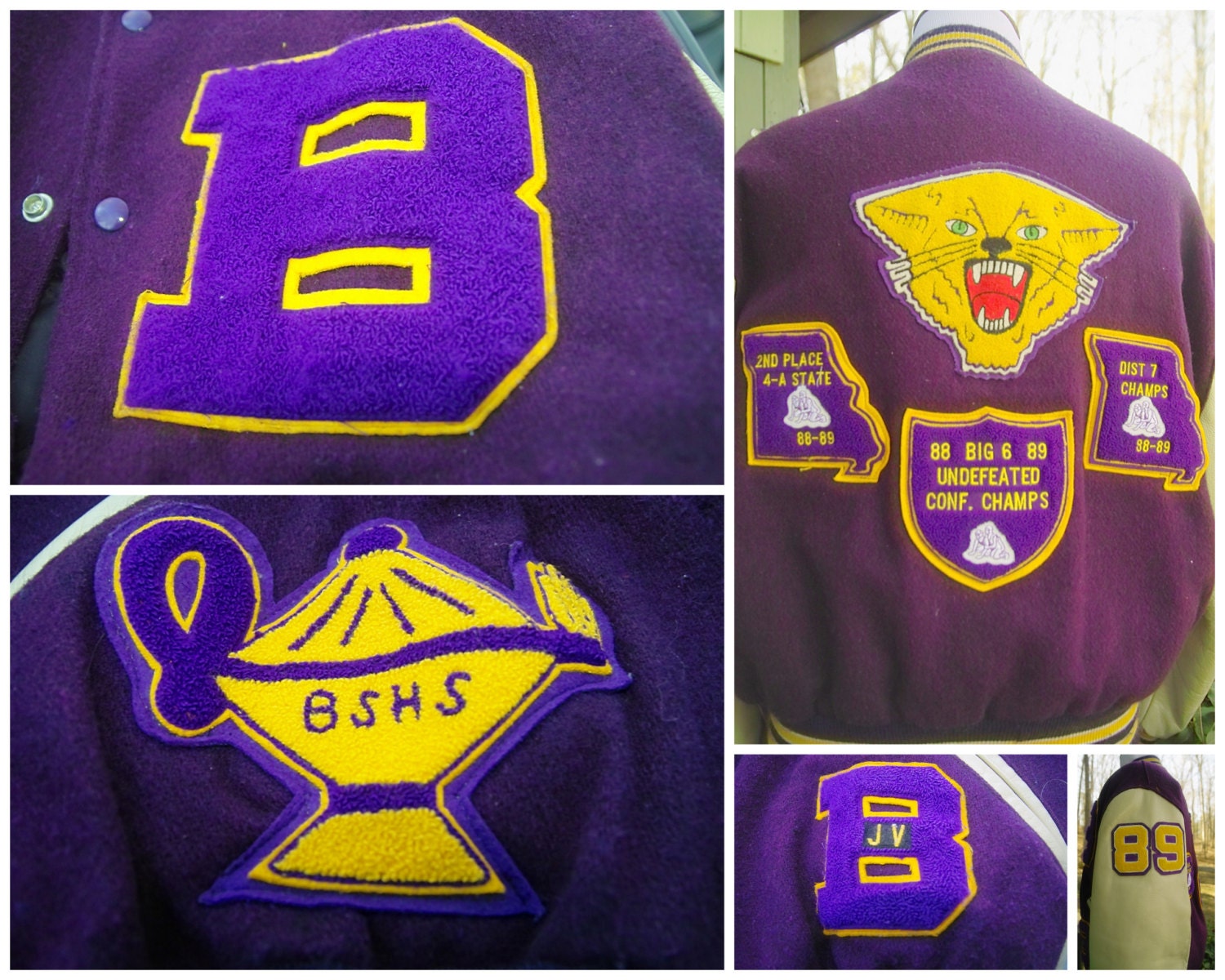 1980s Letterman Varsity JV Wrestling High School Jacket