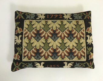Arts and Crafts style needlepoint Pillow from 1955