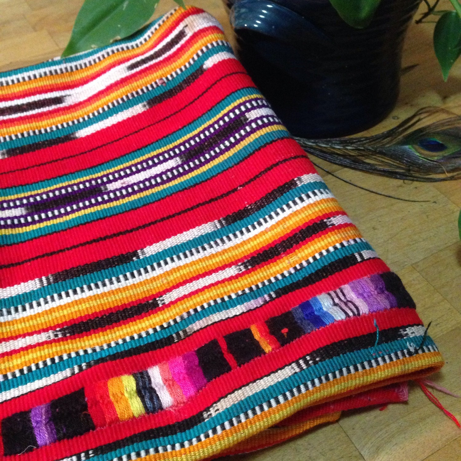 Ethnic Tablecloth / Blanket / Throw // Colorful / Peru