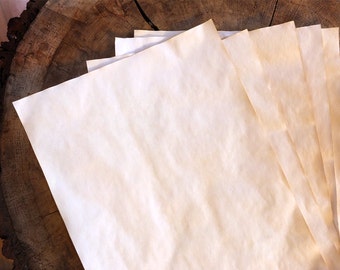 Parchment Aged paper 5 sheets | Letter stationery | Acceptance letter| Distressed paper | Old Invitation paper