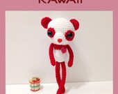 Amigurumi Panda Crochet Panda Crochet Doll Red Panda Bear Plush Stuffed Animal Kawaii Panda Valentine's Day Gift Idea