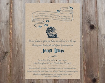 Harry Potter Baby Shower Invitations A7 - HP Theme - Harry Potter Theme