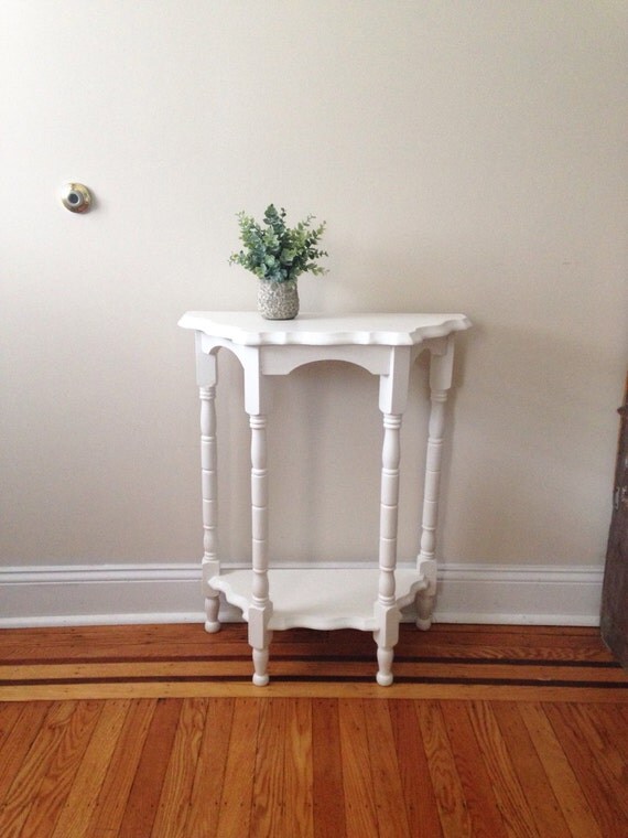 White Side Table by 2BirdsVintage on Etsy