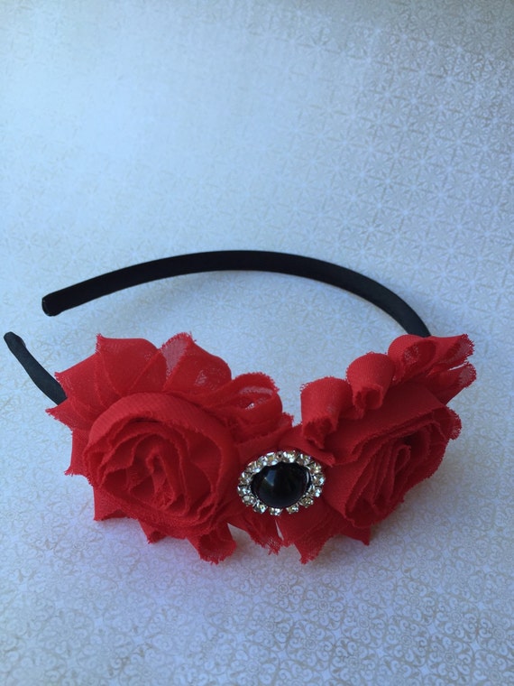 black red headband