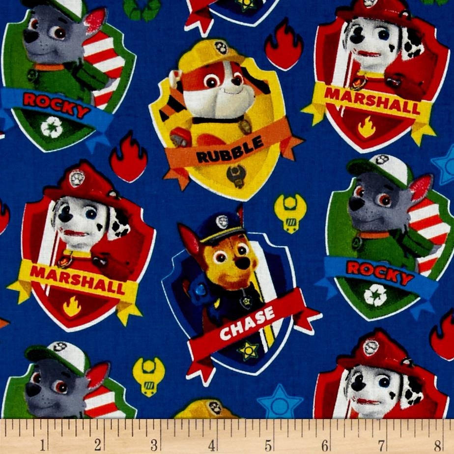 Nickelodeon Paw Patrol Badge Quilt Fabric High Quality Cotton