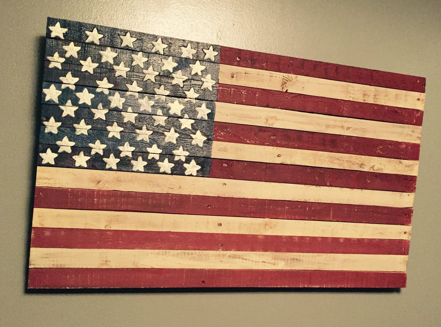 Reclaimed Wood Pallet American Flag