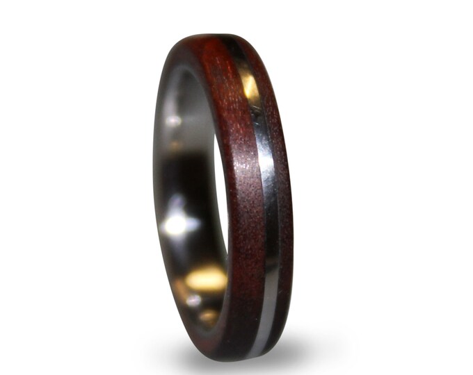 Titanium Ring, Womens Titanium Wedding Band, Wedding Ring, Wooden, Wood Ring