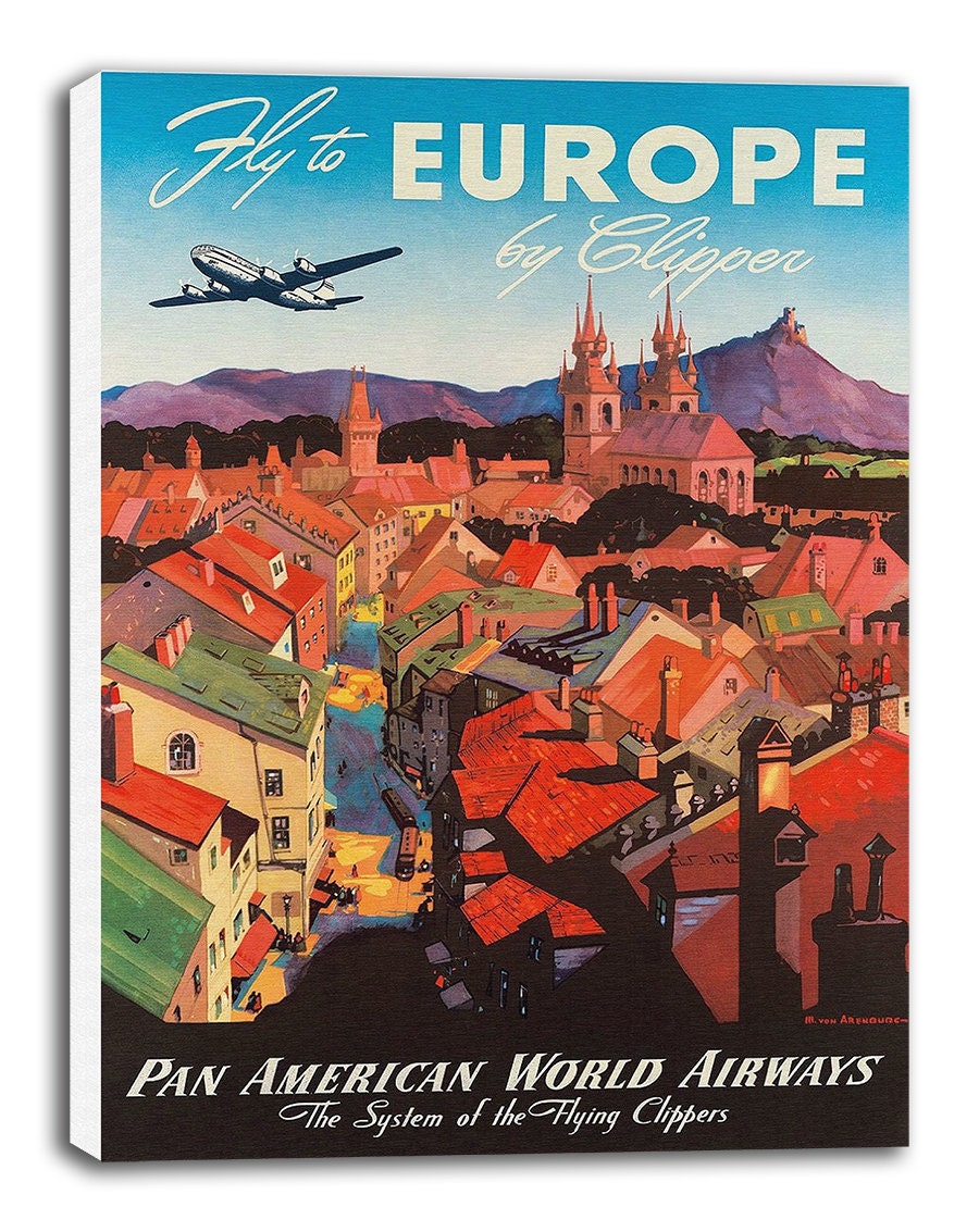 Retro European Print Europe Travel Poster Retro Art Gift