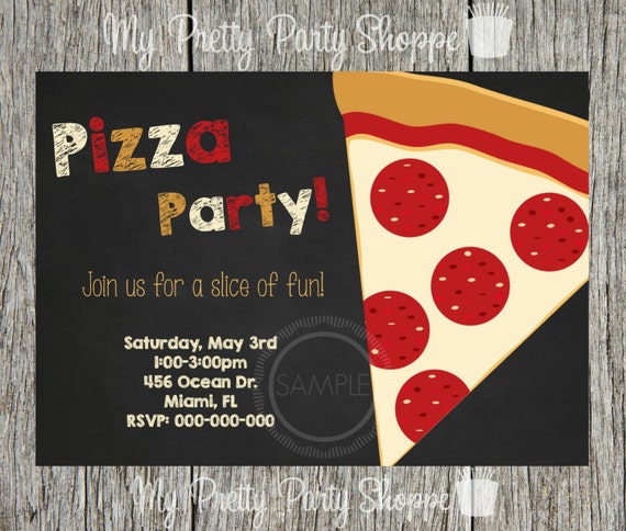 Pizza Party Birthday / Party Invitation