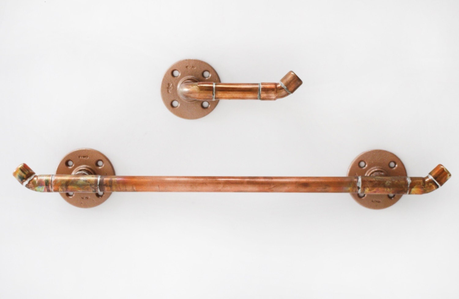 2 Piece Pipe Bathroom Accessories Set For Half Bath