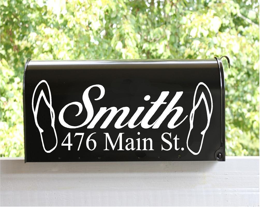 Vinyl Mailbox Decal Name and Address Decal Customized