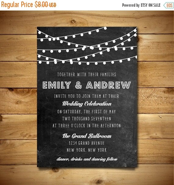 Wedding Invitation Template Printable Wedding by birDIYdesign