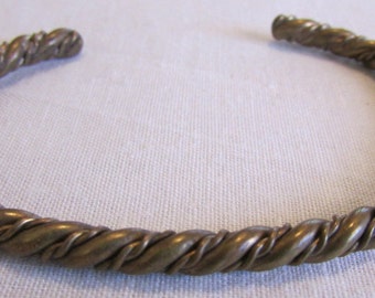 Twisted Brass Wire Cuff Bracelet