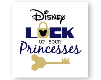Disney, Lock Up Your Princess, Key, Icon Mickey Mouse, Head, Illustration, TShirt Design, Cut File, svg, pdf, eps, png, dxf