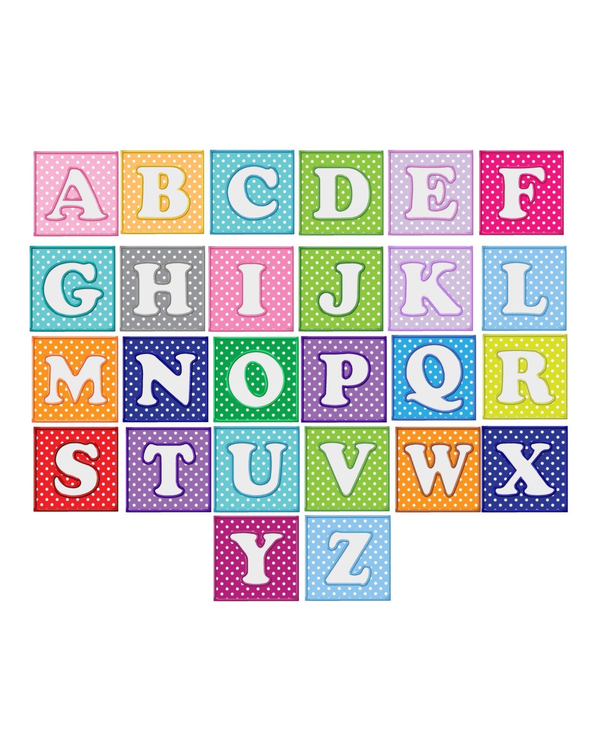Applique Design Of Abc Blocks Embroidery Applique Design Of Abc Blocks Embroidery