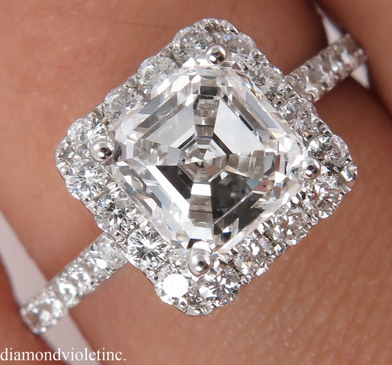 Items similar to Reserved. GIA 2.73CT Estate Vintage Solitaire Asscher ...