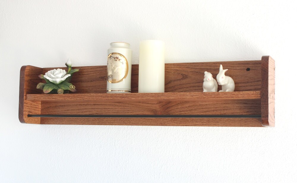 Wood Towel Rack With Shelf & Towel Bar Solid by AdliteCreations