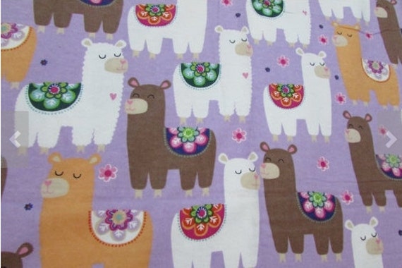 Llama Flannel Fabric Cotton Flannel Fabric Quilting fabric