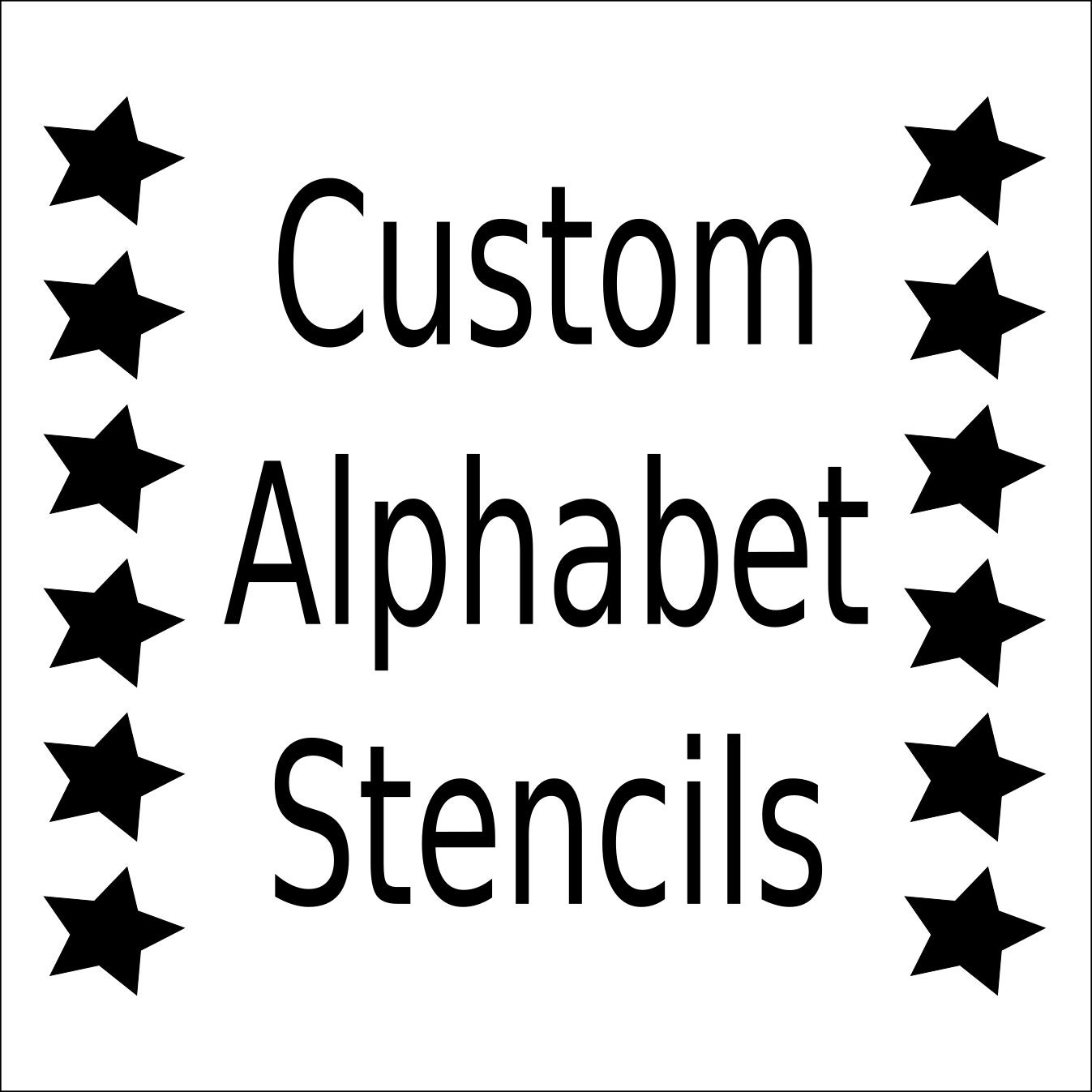 Alphabet Stencil Letter Stencil Any Font Small to Large