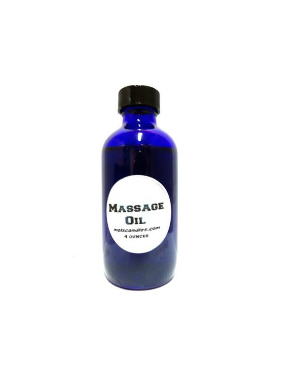 Massage Oil 4oz Blue Glass Bottle fantastic massage oil