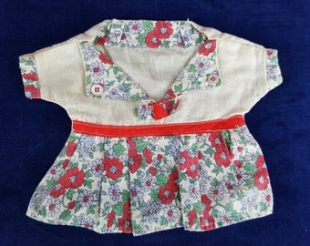 Child's sized vintage clothespin holder hanging dress
