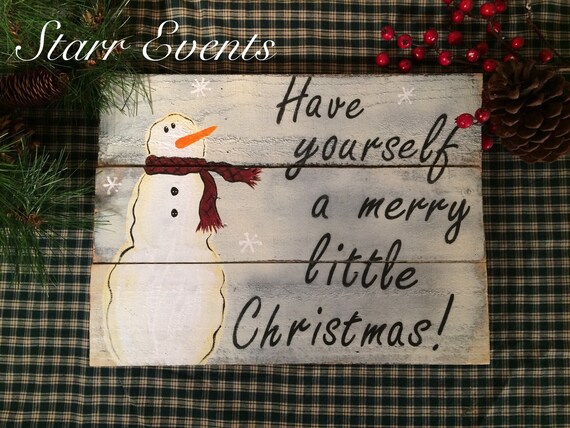 Pallet signs for Christmas. Snowman sign. Have by StarrEvents