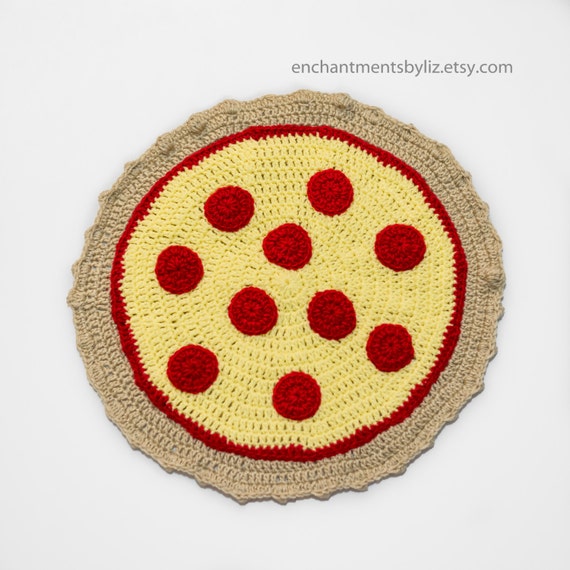 Crochet Pizza Blanket by EnchantmentsByLiz on Etsy