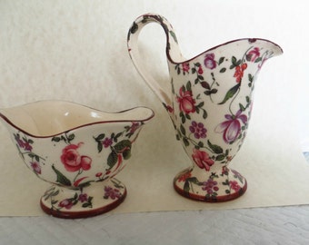 Vintage Small Creamer and Sugar Bone China Oxford