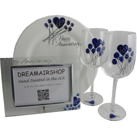 PERSONALISED 65th Blue Sapphire Wedding Anniversary Gift
