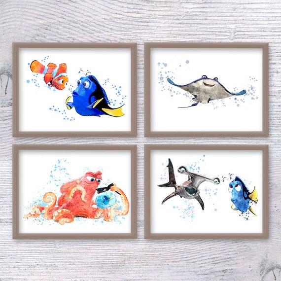 Disney Dory Dory Print Finding Dory Dory Watercolor Dory