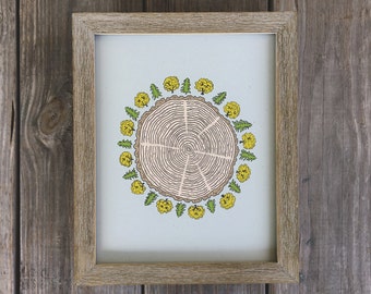 Tree-of-life, Tree Ring Print, Tree Art Print