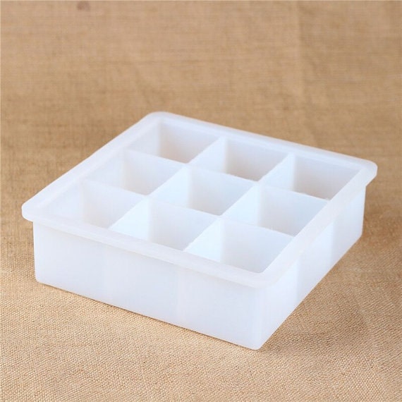 Download 9-cavity Square Cube Cake Mold Soap Mold Flexible Silicone