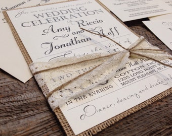 rustic wedding invitation – Etsy