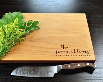 Custom Cutting Board-Engraved Cutting Board, Personalized Cutting Board, Wedding Gift, Housewarming Gift, Anniversary Gift, Maple, Walnut