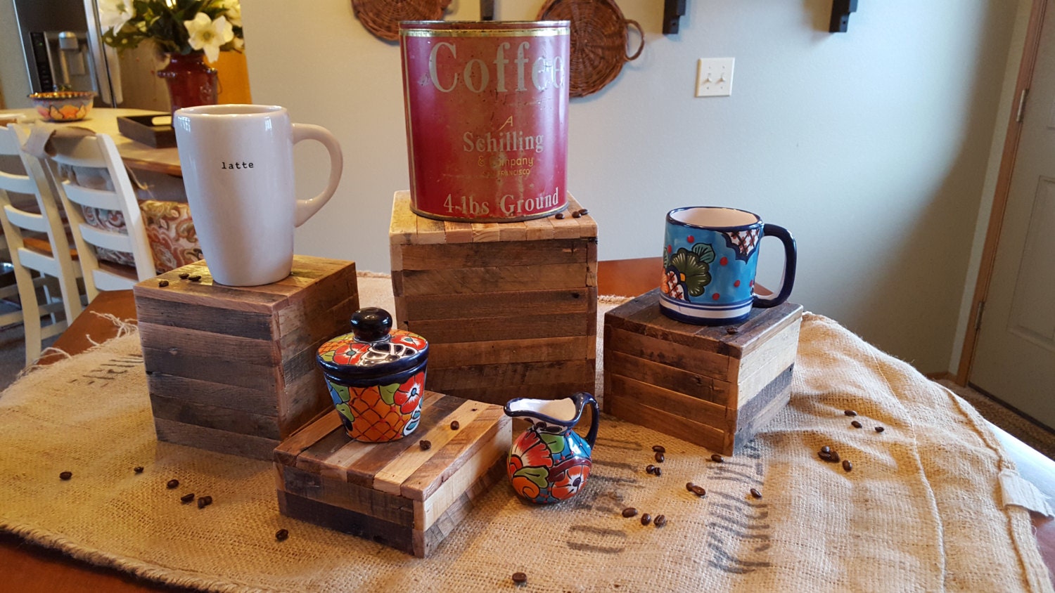 Table Risers Rustic Table Stands Buffet risers by CharaWorks