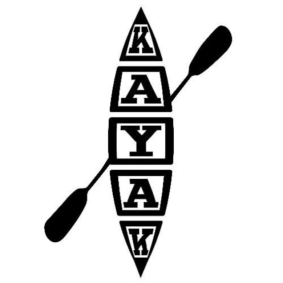 Kayak Vinyl Decal Sticker by GreatLakesDecals on Etsy