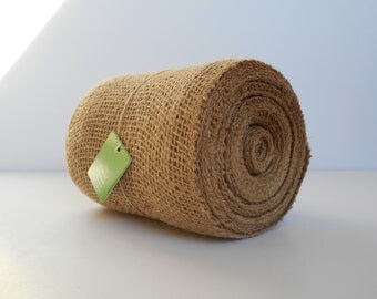 Tan BURLAP Ribbon, JUTE Mesh Ribbon 5.5" x 30' Roll, 10 Yds of Natural, Tan, Light Brown 100% Jute Burlap Ribbon Roll