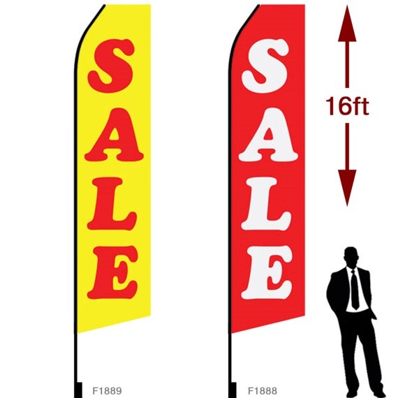 2pcs 16ft Outdoor Advertising Flags with Pole Set & by dalmen