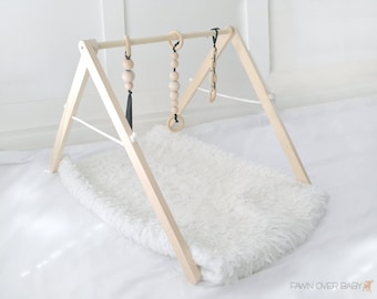 Wooden Baby Play Gym, Baby Activity Gym, Natural Wood Baby Gym, Baby Sensory Toy, Montessouri Activity