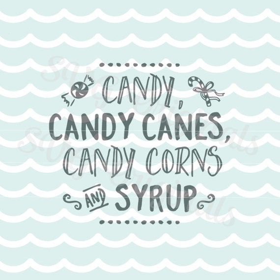 Candy candy canes candy corns and syrup food groups SVG