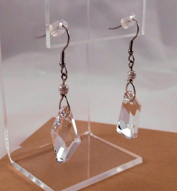 Ice Crystal Earrings by HeartFaceDesigns on Etsy