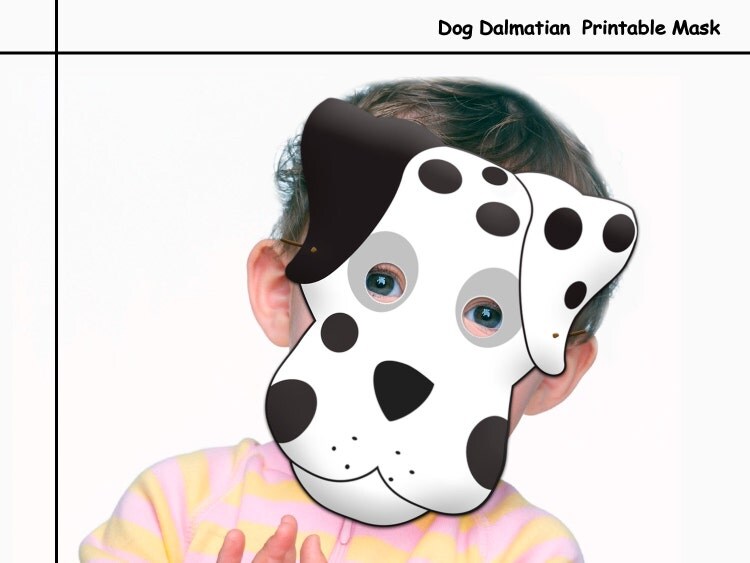 Unique Dog Dalmatian Printable Maskpartyphoto by AmazingPartyShop